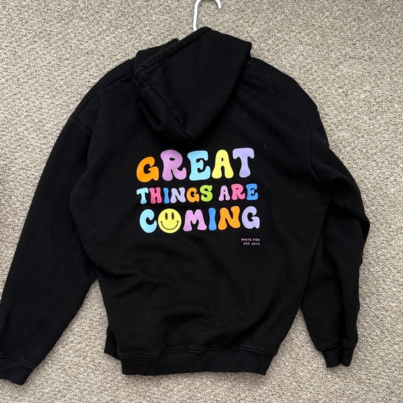 White Fox Black Hoodie - Picture 3 of 3